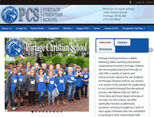 Tablet Screenshot of portagechristianschool.org